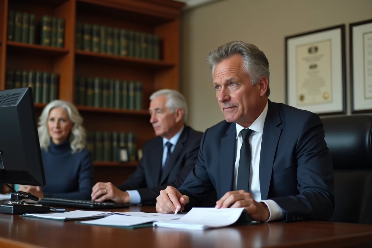Notaire expliquant les modalités de récupération de l'APA sur succession à des héritiers dans son étude