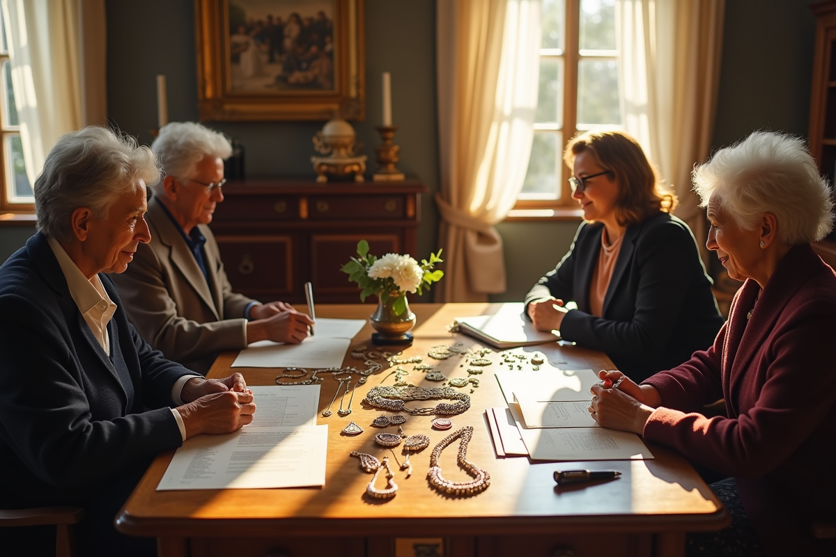 Discussion autour de bijoux anciens et documents dheritage