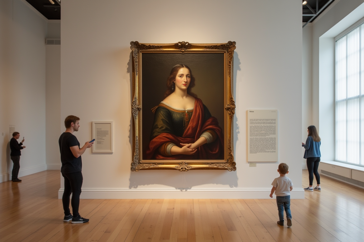 Peinture classique dans une galerie d